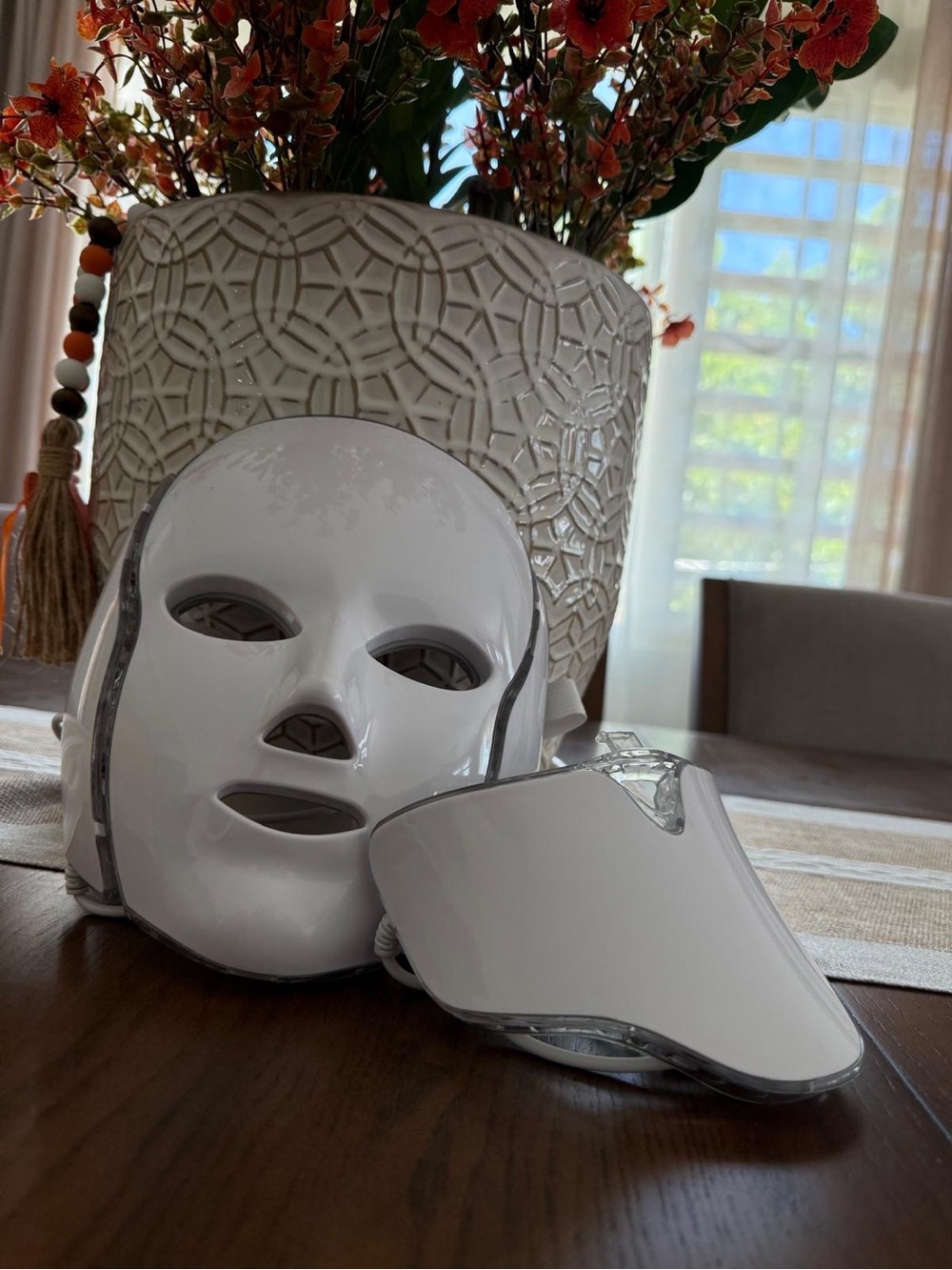 LED Facial Rejuvenation Mask - White New